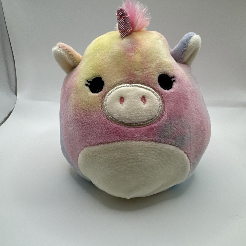 Squishmallows Flip A‎ Mallows Devin Blue Dragon & Esmeralda Tie Dye Unicorn 5"